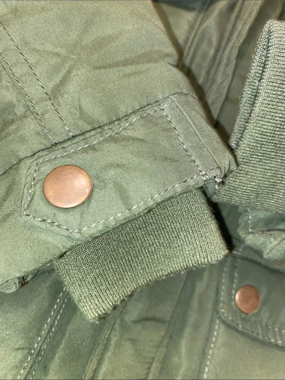 Carter's Olive Green Puffer Jacket Faux Fur Hood Kids Winter Coat